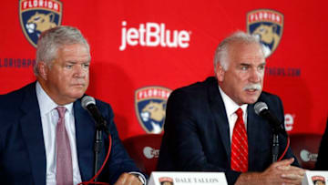 SUNRISE, FL - APRIL 8: Joel Quenneville is named Florida Panthers Head Coach. Florida Panthers President of Hockey Operations & General Manager Dale Tallon announced today that the team has named Joel Quenneville as head coach of the Panthers. At the BB&T Center on April 8 2019 in Sunrise, Florida. (Photo by Eliot J. Schechter/NHLI via Getty Images)