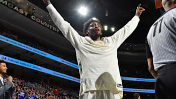 PHILADELPHIA, PA - APRIL 11: Robert Covington #33 of the Philadelphia 76ers reacts during the game against the Milwaukee Bucks on April 11, 2018 in Philadelphia, Pennsylvania NOTE TO USER: User expressly acknowledges and agrees that, by downloading and/or using this Photograph, user is consenting to the terms and conditions of the Getty Images License Agreement. Mandatory Copyright Notice: Copyright 2018 NBAE (Photo by Jesse D. Garrabrant/NBAE via Getty Images)