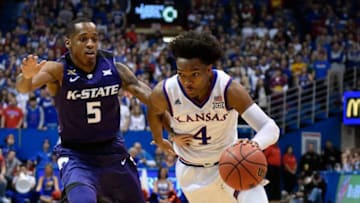 LAWRENCE, KS - JANUARY 13: Devonte' Graham