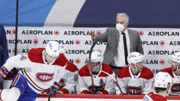 Feb 25, 2021; Winnipeg, Manitoba, CAN; Montreal Canadiens Dominique Ducharme. Mandatory Credit: James Carey Lauder-USA TODAY Sports