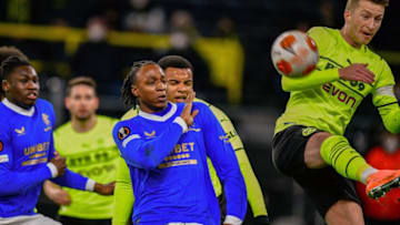 Borussia Dortmund face Rangers on Thursday (Photo by SASCHA SCHUERMANN/AFP via Getty Images)