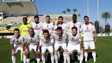 Feb 17, 2016; St. Petersburg, FL, USA; Philadelphia Union team poses for a team photo before the game against the D.C. United at Al Lang Stadium. Mandatory Credit: Kim Klement-USA TODAY Sports