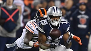 CHICAGO, ILLINOIS - DECEMBER 05: Amari Cooper #19 of the Dallas Cowboys catches a pass in front of Kevin Toliver #22 of the Chicago Bears during a game at Soldier Field on December 05, 2019 in Chicago, Illinois. The Bears defeated the Cowboys 31-24. (Photo by Stacy Revere/Getty Images)