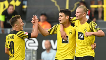 Gio Reyna and Erling Haaland (Photo by INA FASSBENDER/AFP via Getty Images)