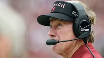 Head coach Steve Spurrier of the South Carolina Gamecocks. (Photo by Todd Bennett/GettyImages)