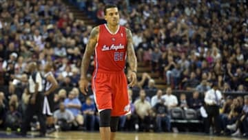 Nov 1, 2013; Sacramento, CA, USA; Los Angeles Clippers small forward Matt Barnes (22) returns to defense against the Sacramento Kings during the third quarter at Sleep Train Arena. The Los Angeles Clippers defeated the Sacramento Kings 110-101. Mandatory Credit: Kelley L Cox-USA TODAY Sports