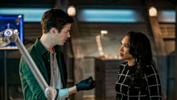 The Flash -- "So Long and Goodnight" -- Image Number: FLA616b_0125b.jpg -- Pictured: Grant Gustin as Barry Allen and Candice Patton as Iris West - Allen -- Photo: Colin Bentley/The CW -- © 2020 The CW Network, LLC. All rights reserved