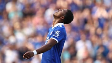 A dejected Wesley Fofana of Leicester City (Photo by James Williamson - AMA/Getty Images)