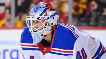 Alexandar Georgiev #40 of the New York Rangers (Photo by Derek Leung/Getty Images)