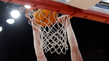 MADISON, WISCONSIN - FEBRUARY 05: Steven Crowl #22 of the Wisconsin Badgers scores on a slam dunk during the second half of the game against the Northwestern Wildcats at Kohl Center on February 05, 2023 in Madison, Wisconsin. (Photo by John Fisher/Getty Images)