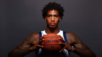 DALLAS, TX - SEPTEMBER 21: Ray Spalding #26 of the Dallas Mavericks poses for a portrait during the Dallas Mavericks Media Day held at American Airlines Center on September 21, 2018 in Dallas, Texas. NOTE TO USER: User expressly acknowledges and agrees that, by downloading and or using this photograph, User is consenting to the terms and conditions of the Getty Images License Agreement. (Photo by Tom Pennington/Getty Images)