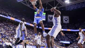Dec 3, 2016; Lexington, KY, USA; UCLA Bruins forward Ike Anigbogu (13) dunks the ball against Kentucky Wildcats in the first half at Rupp Arena. Mandatory Credit: Mark Zerof-USA TODAY Sports