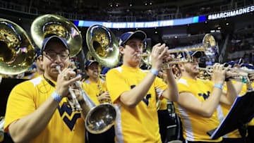 SAN JOSE, CA - MARCH 23: The West Virginia Mountaineers band plays against the Gonzaga Bulldogs during the 2017 NCAA Men's Basketball Tournament West Regional at SAP Center on March 23, 2017 in San Jose, California. (Photo by Sean M. Haffey/Getty Images)