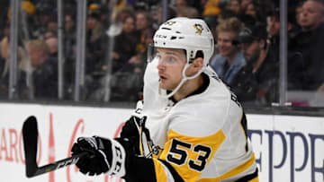 Teddy Blueger #53 of the Pittsburgh Penguins. (Photo by Harry How/Getty Images)