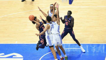 LEXINGTON, KENTUCKY - FEBRUARY 13: Sharife Cooper #2 of the Auburn Tigers shoots the ball against the Kentucky Wildcats at Rupp Arena on February 13, 2021 in Lexington, Kentucky. (Photo by Andy Lyons/Getty Images)