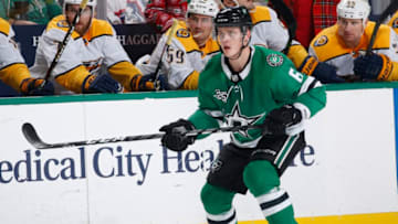 DALLAS, TX - DECEMBER 23: Julius Honka #6 of the Dallas Stars skates against the Nashville Predators at the American Airlines Center on December 23, 2017 in Dallas, Texas. (Photo by Glenn James/NHLI via Getty Images)