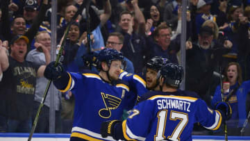 St. Louis Blues Vladimir Tarasenko (91)Jaden Schwartz (17)Mandatory Credit: Jeff Curry-USA TODAY Sports