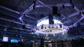 CARDIFF WALES DECEMBER 8: The Viola stadium in Full swing In Cage Warriors 100, on December 8, 2018 at the Viola Arena in Cardiff Wales. (Photo by Huw Fairclough/Getty Images)