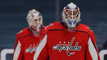 Vitek Vanecek, Ilya Samsonov, Washington Capitals (Photo by Patrick Smith/Getty Images)