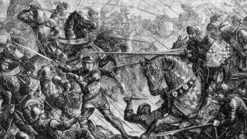 The Battle of Towton (1461) during the War of the Roses.