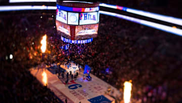 PHILADELPHIA, PA - NOVEMBER 18: (EDITOR'S NOTE: This image was created using a variable plane lens.) Joel Embiid