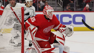 Detroit Red Wings, Ville Husso #35. (Photo by Gregory Shamus/Getty Images)