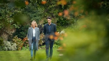 Teresa Palmer as Diana Bishop, Matthew Goode as Matthew Clairmont - A Discovery of Witches _ Season 1, Episode 2 - Photo Credit: Robert Viglasky/SundanceNow/Shudder/Bad Wolf