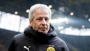DORTMUND, GERMANY - JANUARY 26: head coach Lucien Favre of Borussia Dortmund looks on during the Bundesliga match between Borussia Dortmund and Hannover 96 at Signal Iduna Park on January 26, 2019 in Dortmund, Germany. (Photo by TF-Images/TF-Images via Getty Images)