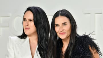 HOLLYWOOD, CALIFORNIA - FEBRUARY 07: (L-R) Rumer Willis and Demi Moore attend the Tom Ford AW20 Show at Milk Studios on February 07, 2020 in Hollywood, California. (Photo by Amy Sussman/Getty Images)