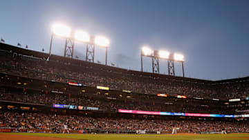 SAN FRANCISCO, CA - AUGUST 27: A general view of play in the sixth inning between the Atlanta Braves and the San Francisco Giants at AT&T Park on August 27, 2016 in San Francisco, California. (Photo by Lachlan Cunningham/Getty Images)