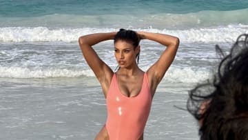 Behind the scenes of Ashley Callingbull in the Dominican Republic being photographed by Yu Tsai.