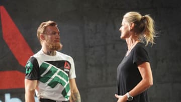 Conor McGregor and Reebok design expert (Photo by Brad Barket/Getty Images for Reebok)