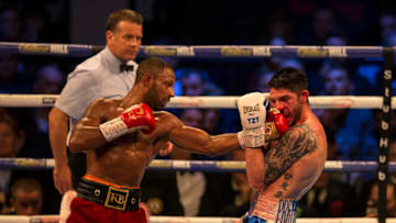 8th December 2018, FlyDSA Arena, Sheffield, England; Boxing, Eliminator for the WBA World Super Welterweight title, Kell Brook versus Michael Zerafa; Kell Brook (GBR) and Michael Zerafa (AUS) during the contest which Kell Brook won by a unanimous points decision (photo by David Blunsden/Action Plus via Getty Images)