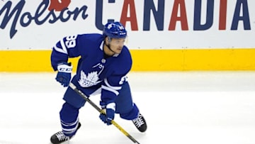 Nicholas Robertson #89 of the Toronto Maple Leafs. (Photo by Andre Ringuette/Freestyle Photo/Getty Images)