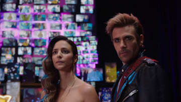 Legends of Tomorrow -- "The Ex-Factor" -- Image Number: LGN603fg_0068r.jpg -- Pictured (L-R): Tala Ashe as Zari and Matt Ryan as Constantine -- Photo: The CW -- © 2021 The CW Network, LLC. All Rights Reserved.
