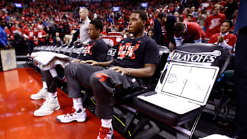 TORONTO, CANADA - APRIL 18: DeMar DeRozan