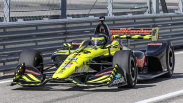 AUSTIN, TX - FEBRUARY 13: Sebastien Bourdais (18) in a Honda powered Dallara IR-12 enters pit lane during the IndyCar Spring Training on February 13, 2019, at Circuit of the Americas in Austin, TX. (Photo by Allan Hamilton/Icon Sportswire via Getty Images)