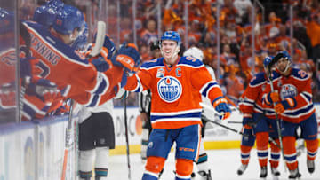 EDMONTON, AB - APRIL 14: Connor McDavid. (Photo by Codie McLachlan/Getty Images)