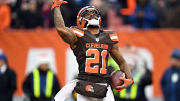 CLEVELAND, OH - DECEMBER 24: Jamar Taylor #21 of the Cleveland Browns reacts after his interception against the San Diego Chargers at FirstEnergy Stadium on December 24, 2016 in Cleveland, Ohio. (Photo by Jason Miller/Getty Images)