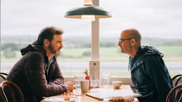 Colin Firth (left) and Stanley Tucci (right) star in SUPERNOVA, written and directed by Harry Macqueen. Credit: Bleecker Street
