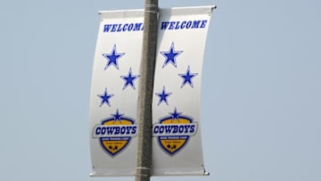 Jul 29, 2016, Oxnard, CA, USA; Dallas Cowboys training camp street banners are seen on W. Vineyard Ave. Mandatory Credit: Kirby Lee-USA TODAY Sports