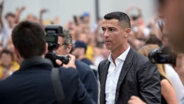 J MEDICAL, TURIN, ITALY - 2018/07/16: Juventus new signing Cristiano Ronaldo arrives at J Medical and greets Juventus fans. (Photo by Nicolò Campo/LightRocket via Getty Images)