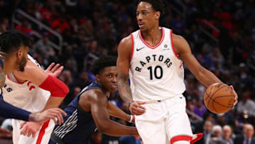 DETROIT, MI - APRIL 09: DeMar DeRozan