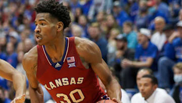 Ochai Agbaji, Kansas Jayhawks. (Photo by Denny Medley-USA TODAY Sports