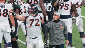 Vic Fangio, Garett Bolles, Denver Broncos. (Mandatory Credit: Vincent Carchietta-USA TODAY Sports)