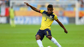 GDYNIA, POLAND - JUNE 14: Diego Jose Palacios Espinoza of Ecuador in action during the FIFA U-20 World Cup bronze medal match between Ecuador and Italy on June 14, 2019 in Gdynia, Poland. (Photo by Piotr Matusewicz/PressFocus/MB Media/Getty Images)