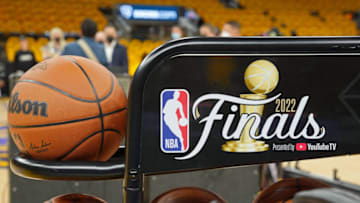 NBA Finals Logo Mandatory Credit: Darren Yamashita-USA TODAY Sports