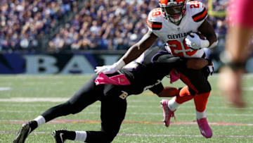 BALTIMORE, MD - OCTOBER 11: Running back Duke Johnson
