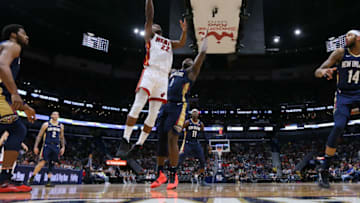 Jimmy Butler, Zion Williamson (Photo by Jonathan Bachman/Getty Images)