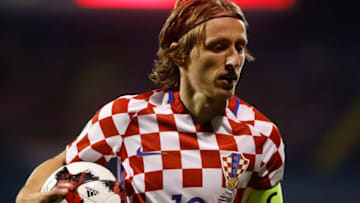 ZAGREB, CROATIA - NOVEMBER 09: Luka Modric of Croatia during the FIFA 2018 World Cup Qualifier Play-Off: First Leg between Croatia and Greece at Stadion Maksimir on November 9, 2017 in Zagreb, Croatia (Photo by Srdjan Stevanovic/Getty Images)